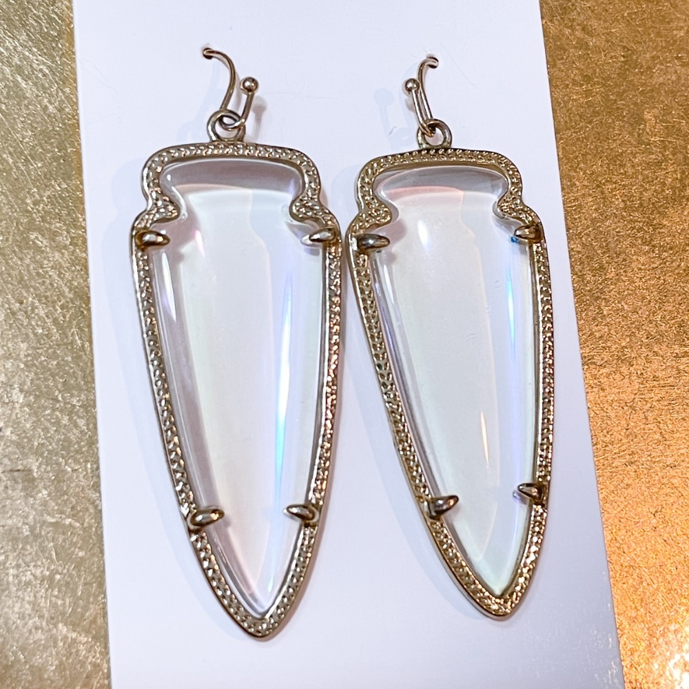 Kendra Scott Clear Iridescent Skylar Earrings